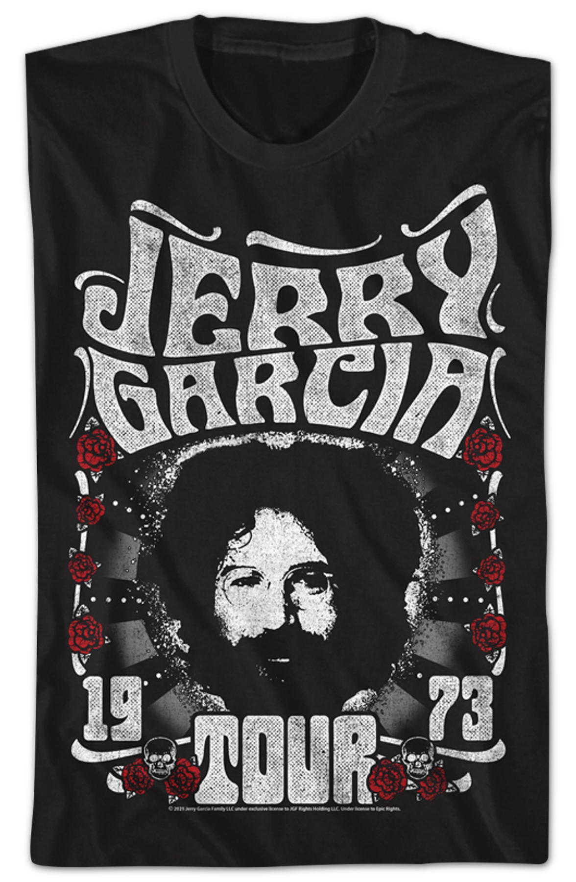 Black 1973 Tour Jerry Garcia T-Shirt