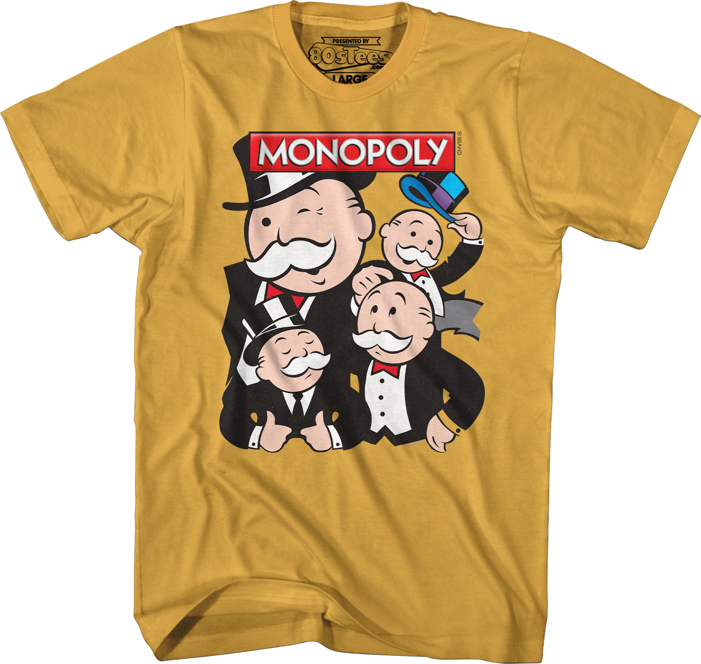 Unofficial Rich Uncle Pennybags Collage Monopoly T-Shirt