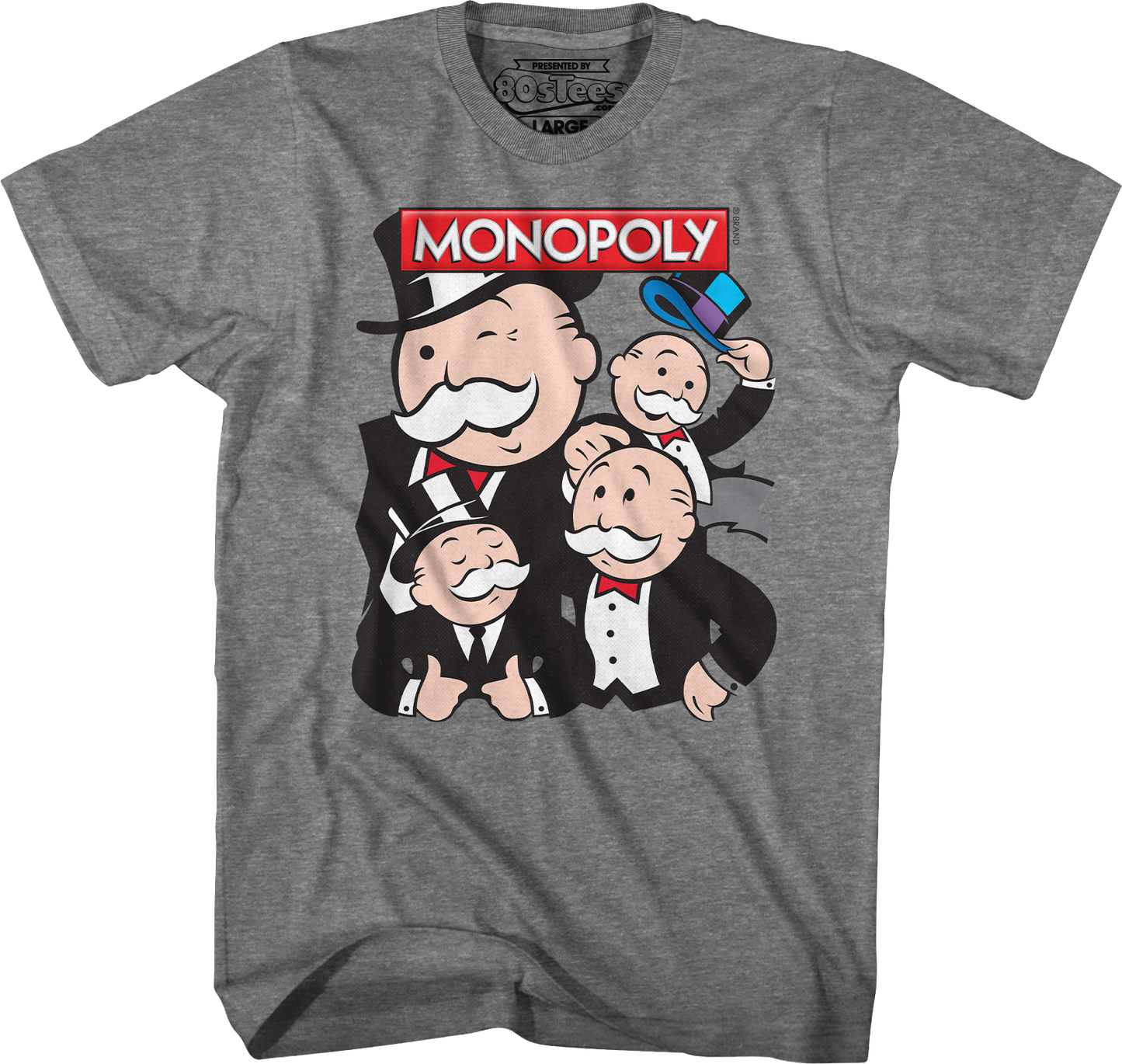 Unofficial Rich Uncle Pennybags Collage Monopoly T-Shirt