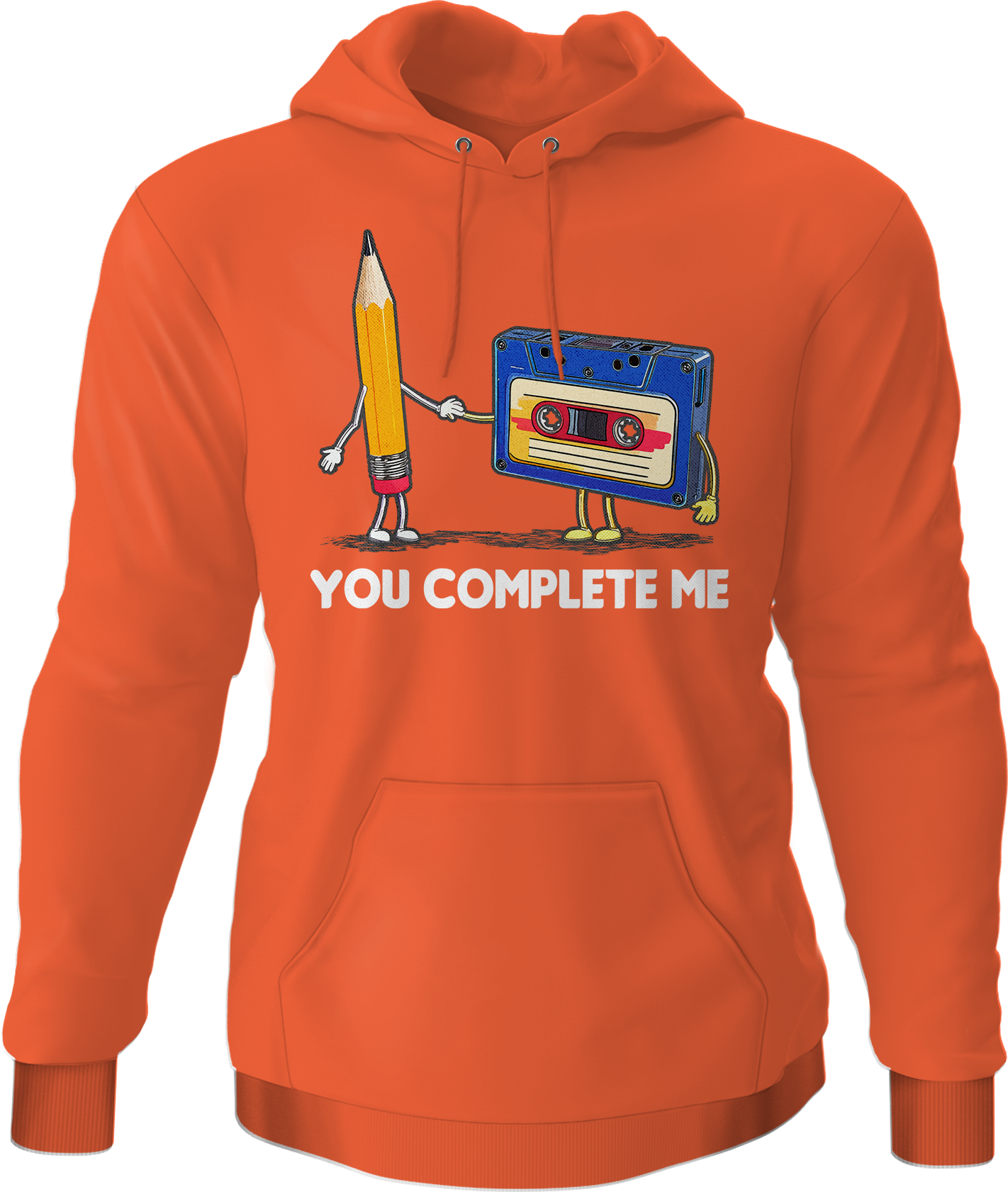 You Complete Me Pencil & Cassette Hoodie