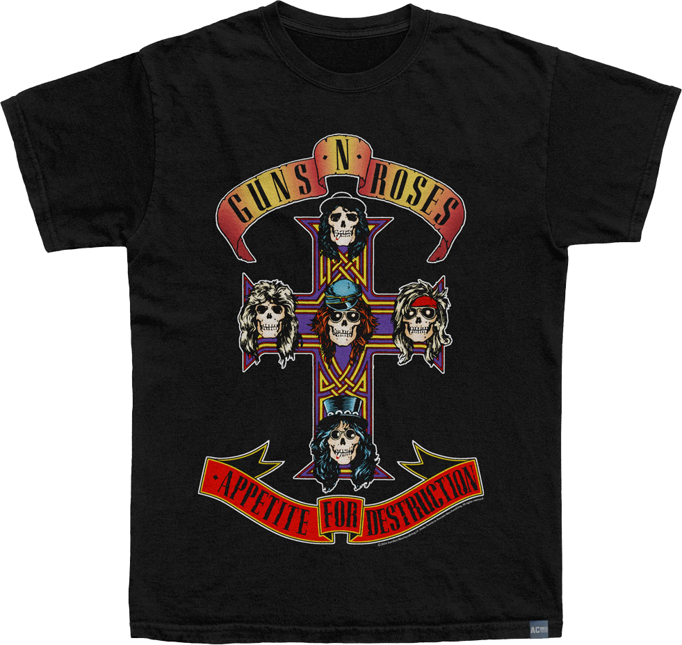 Made In USA Appetite For Destruction Guns N' Roses T-Shirt