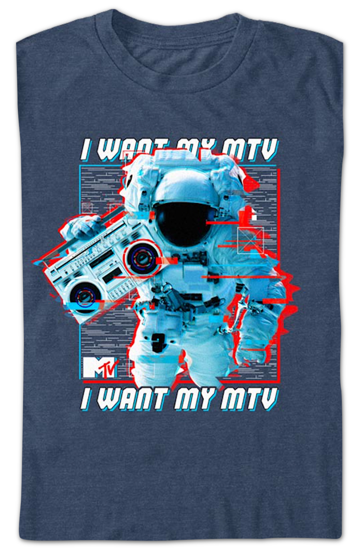 Astronaut Boom Box I Want My MTV Shirt