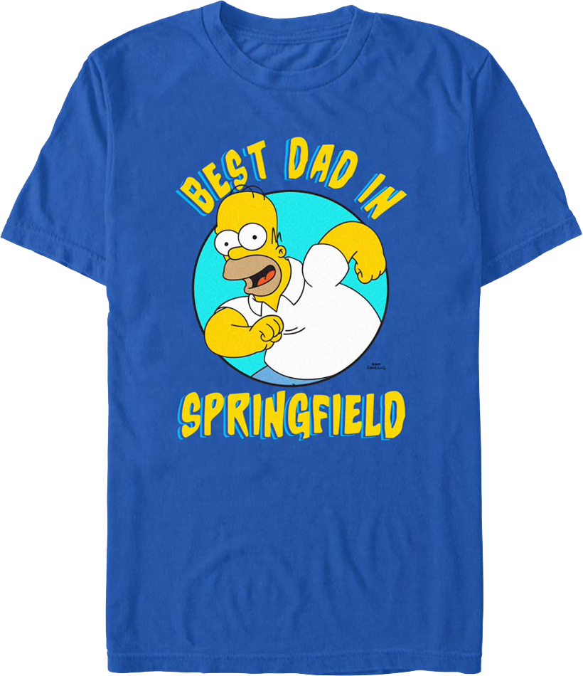 Best Dad In Springfield Simpsons T-Shirt