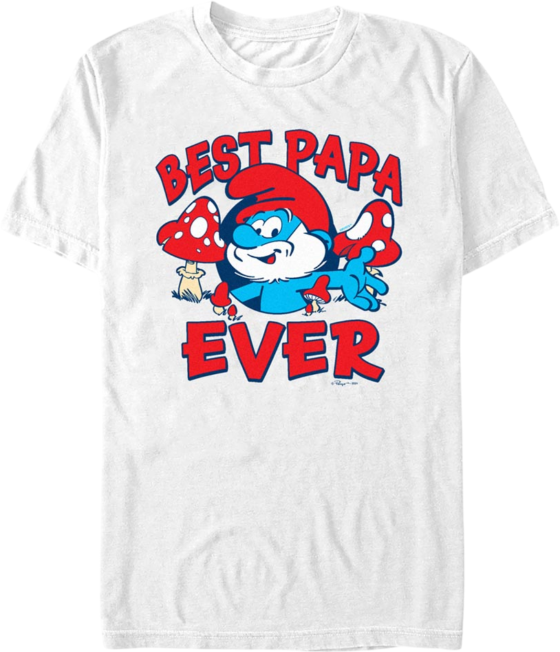 Best Papa Ever Smurfs T-Shirt