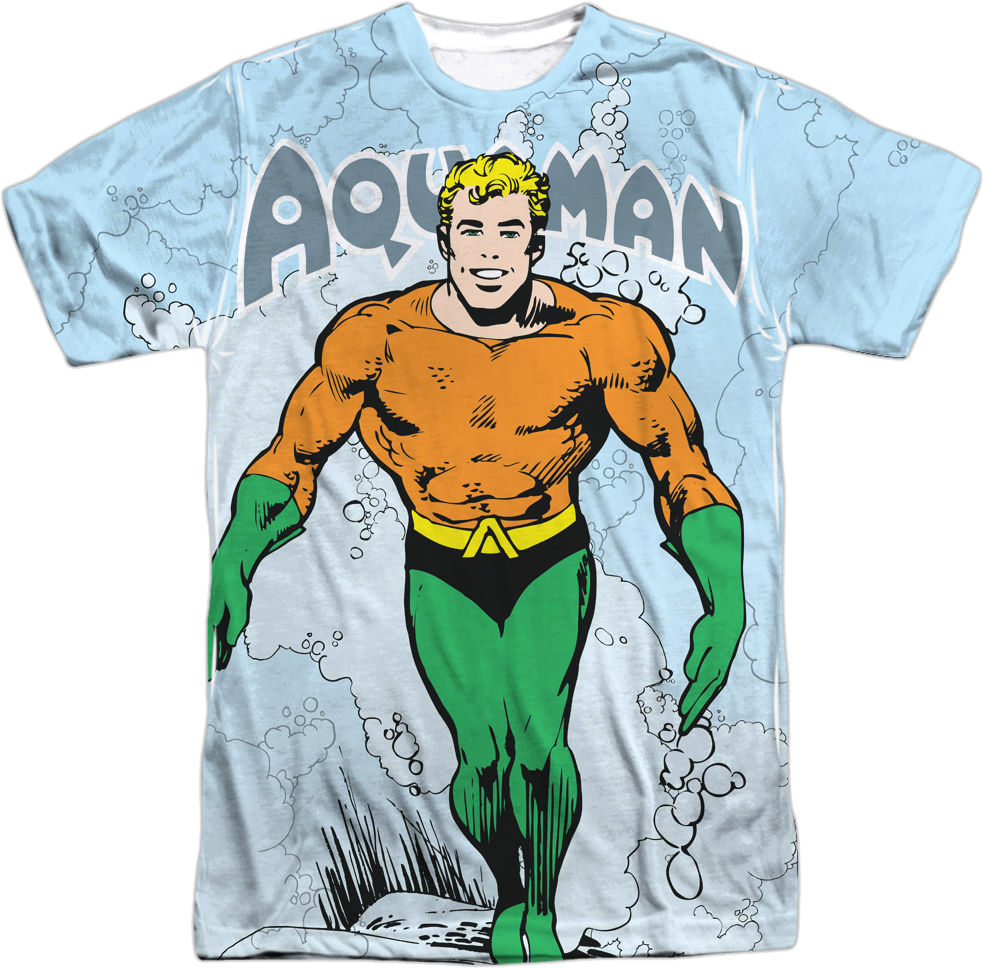 Big Print Aquaman T-Shirt