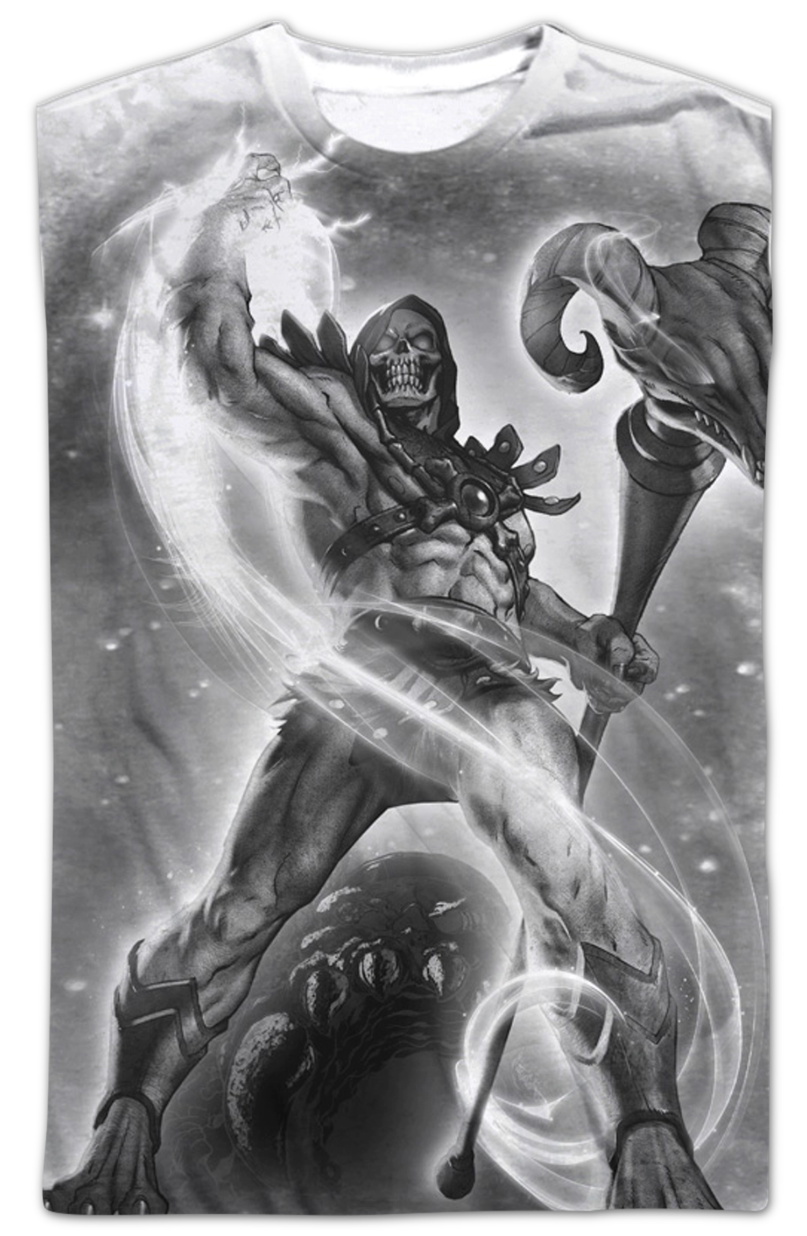 Black and White Skeletor Masters of the Universe T-Shirt