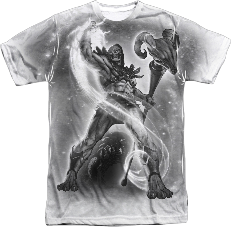 Black and White Skeletor Masters of the Universe T-Shirt