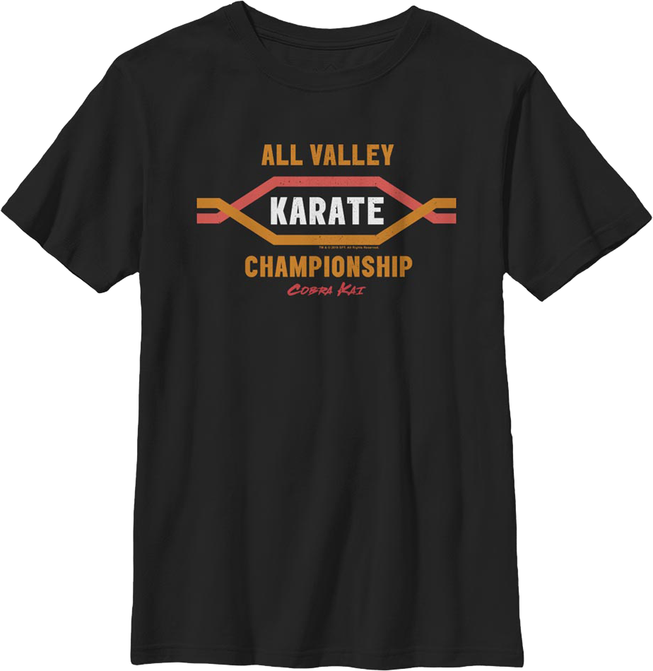Boys Youth All Valley Karate Championship Cobra Kai Shirt