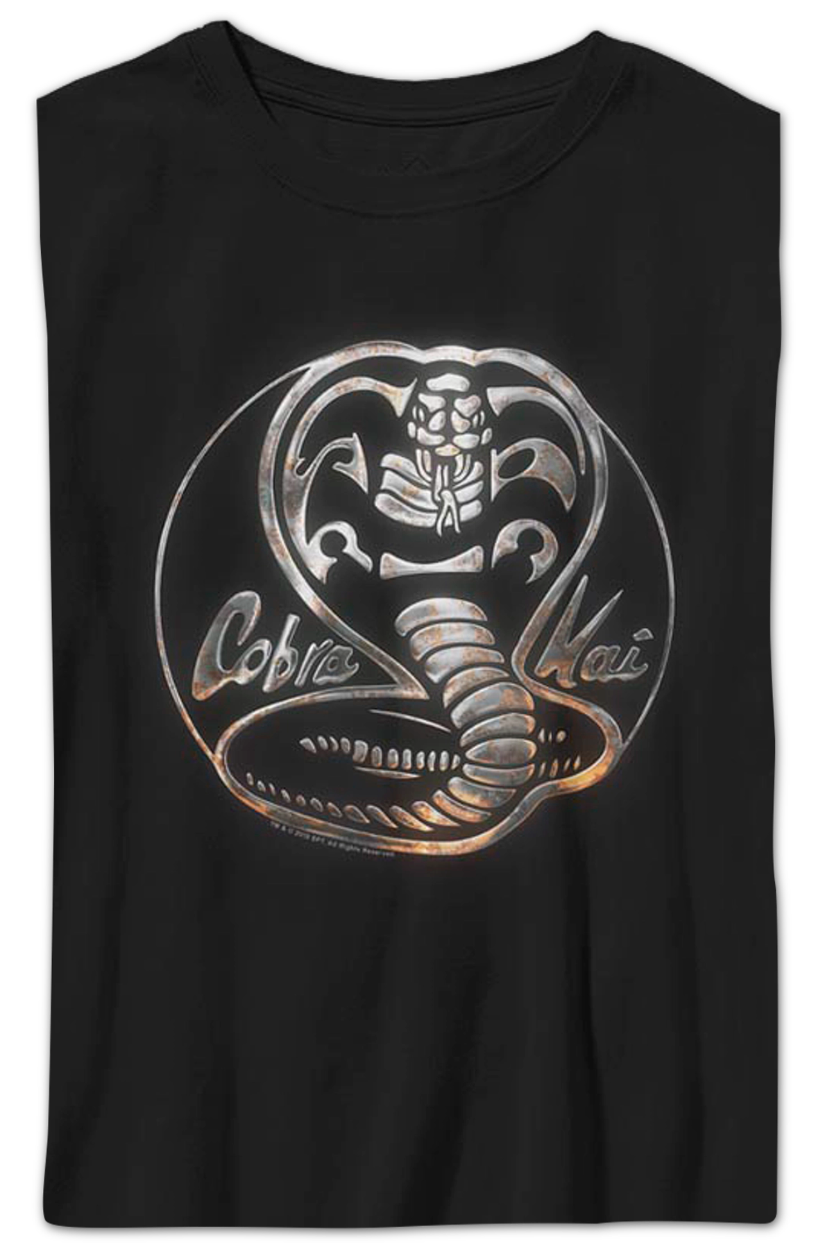 Boys Youth Faux Chrome Logo Cobra Kai Shirt