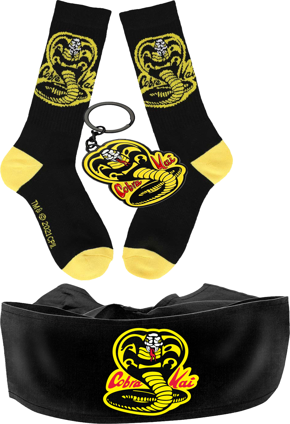 Cobra Kai T-Shirt/Hoodie/Socks/Keychain/Headband/Plush Pillow Combo