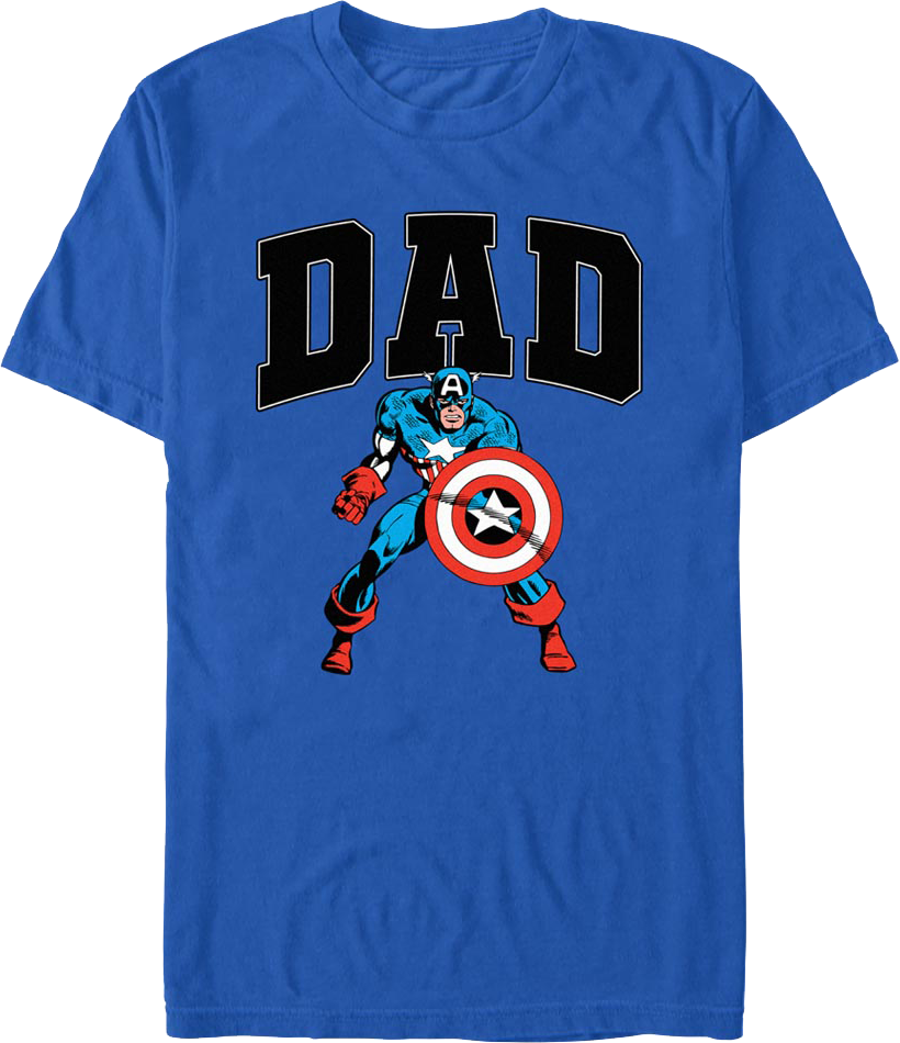 Dad Captain America Marvel Comics T-Shirt