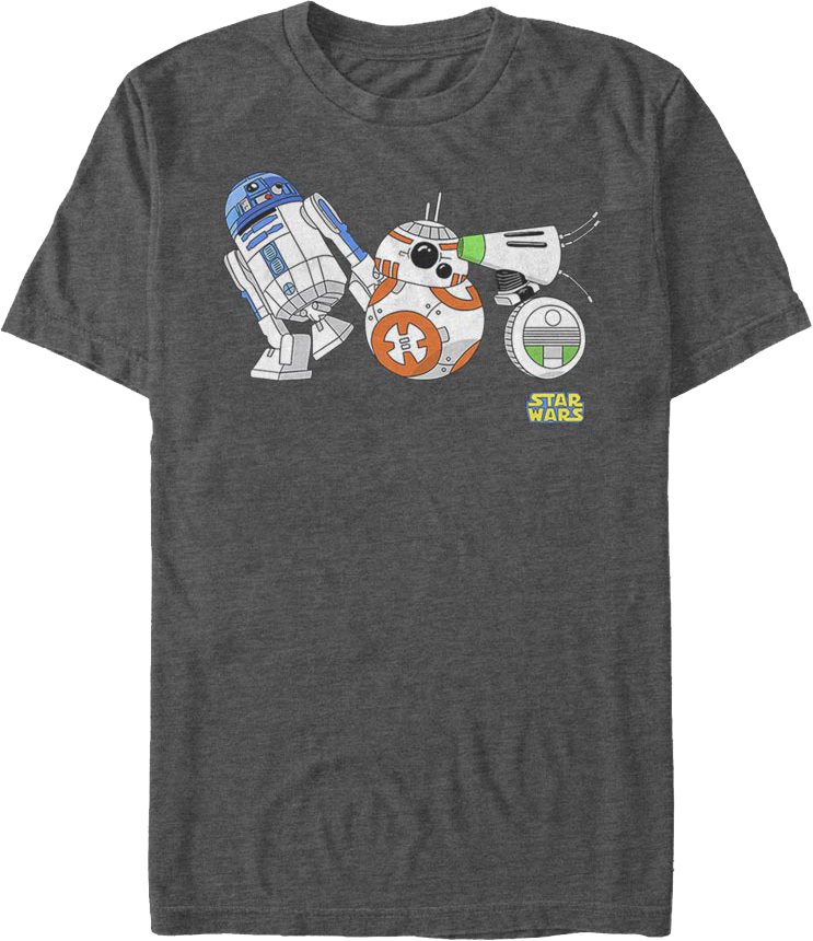 Droids R2-D2 BB-8 D-O Star Wars T-Shirt