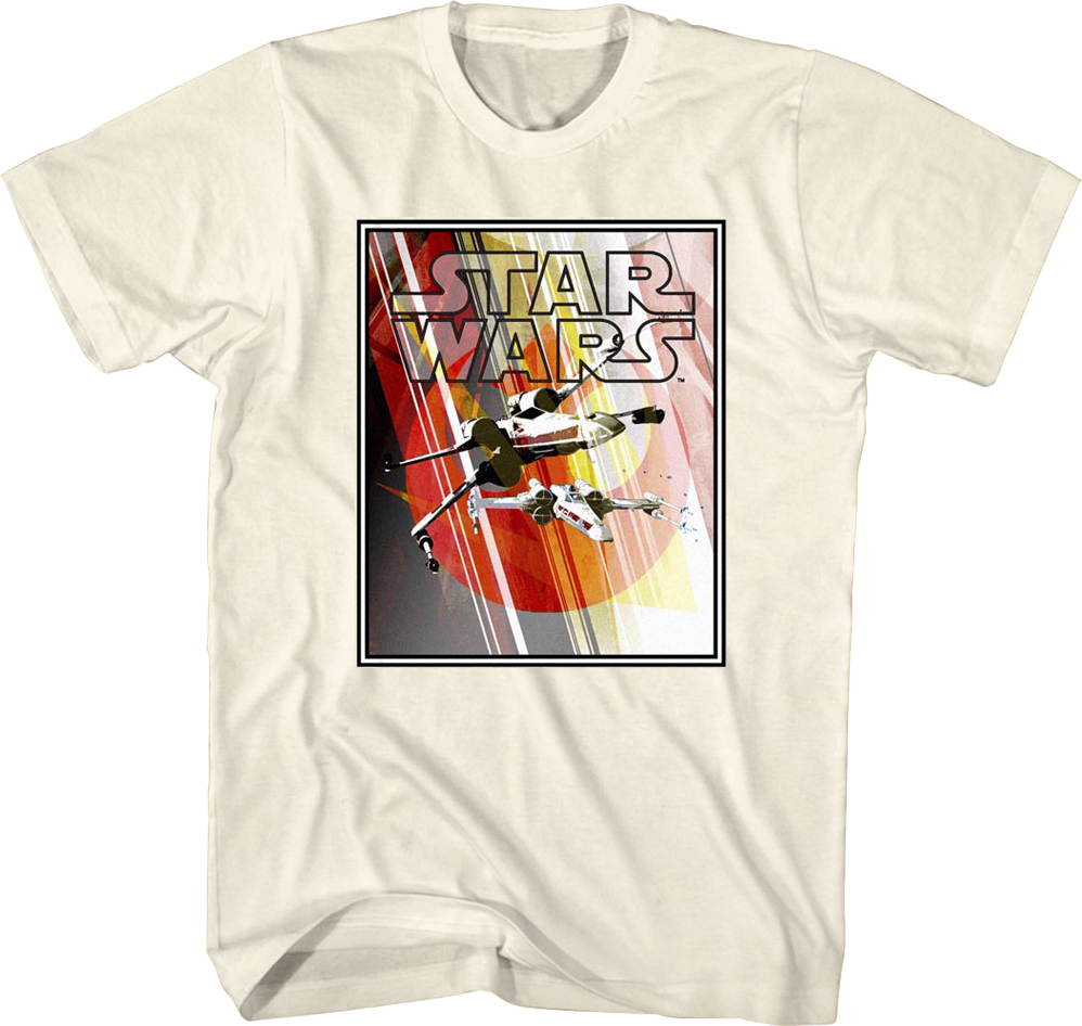 Framed X-Wing Starfighters Star Wars T-Shirt
