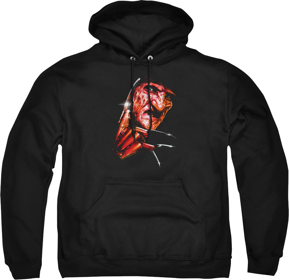 Freddy Close-Up Nightmare On Elm Street Hoodie