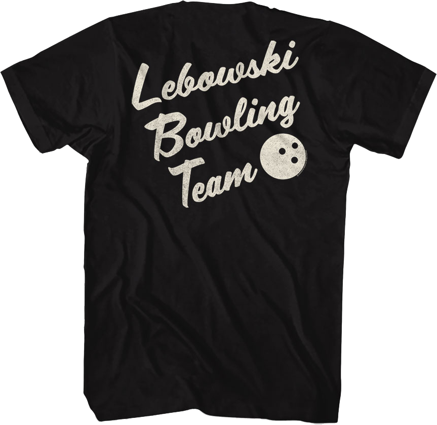 Front & Back Lebowski Bowling Team Big Lebowski T-Shirt