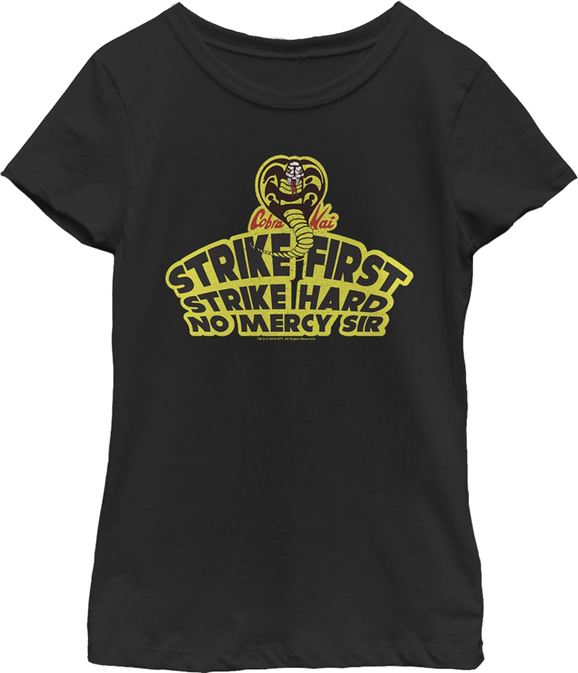 Girls Youth Way Of The Fist Cobra Kai Shirt
