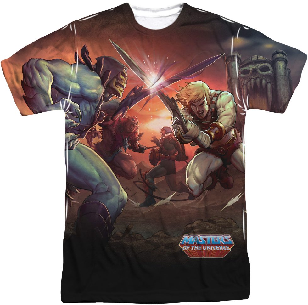 He-Man and Skeletor Battle Sublimation Shirt
