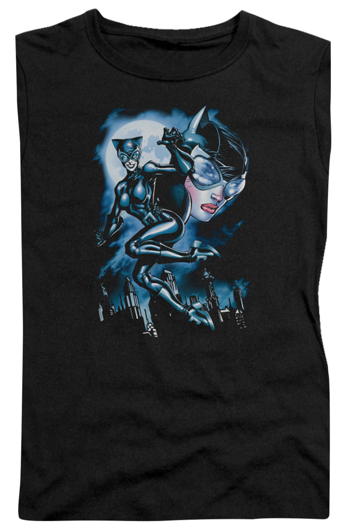 Ladies Catwoman Collage DC Comics Shirt