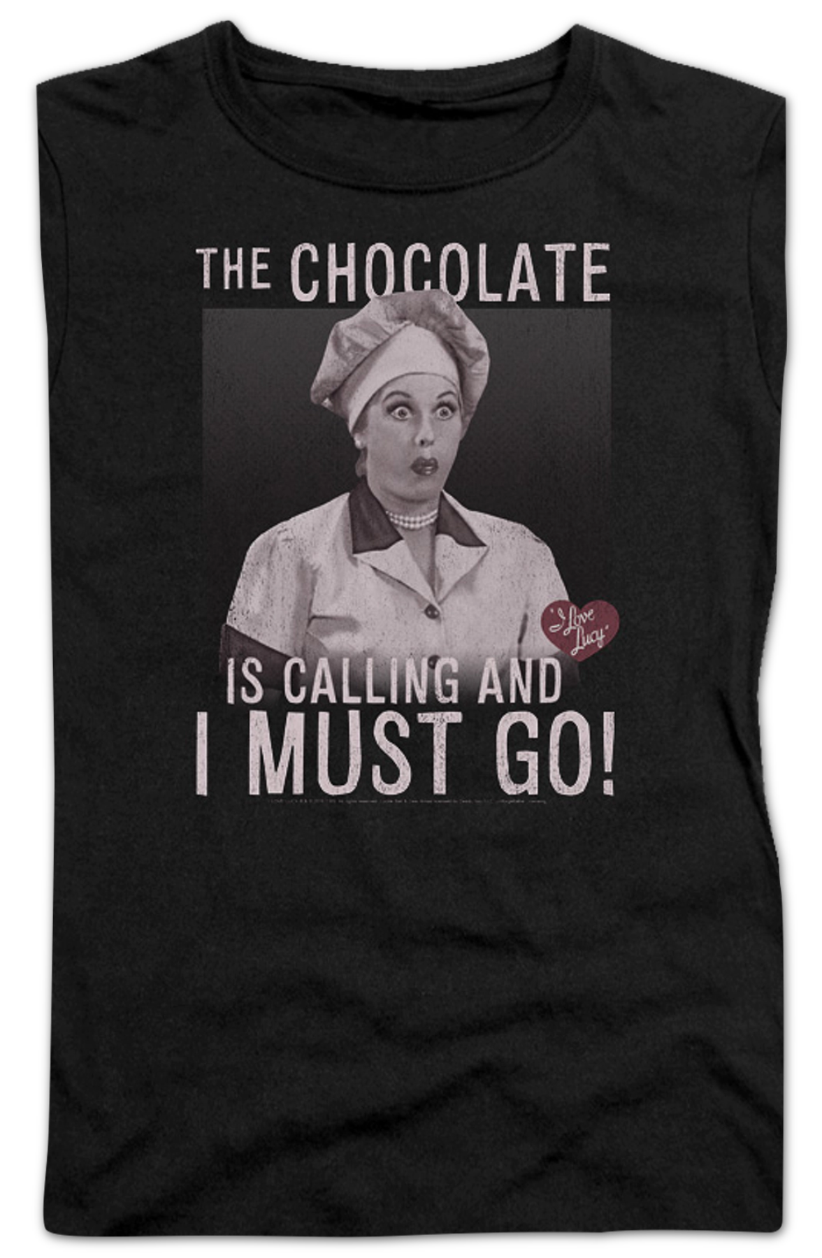 Ladies Chocolate Is Calling I Love Lucy Shirt