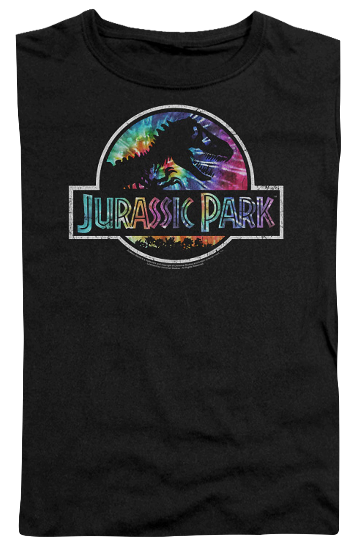 Ladies Tie Dye Logo Jurassic Park Shirt
