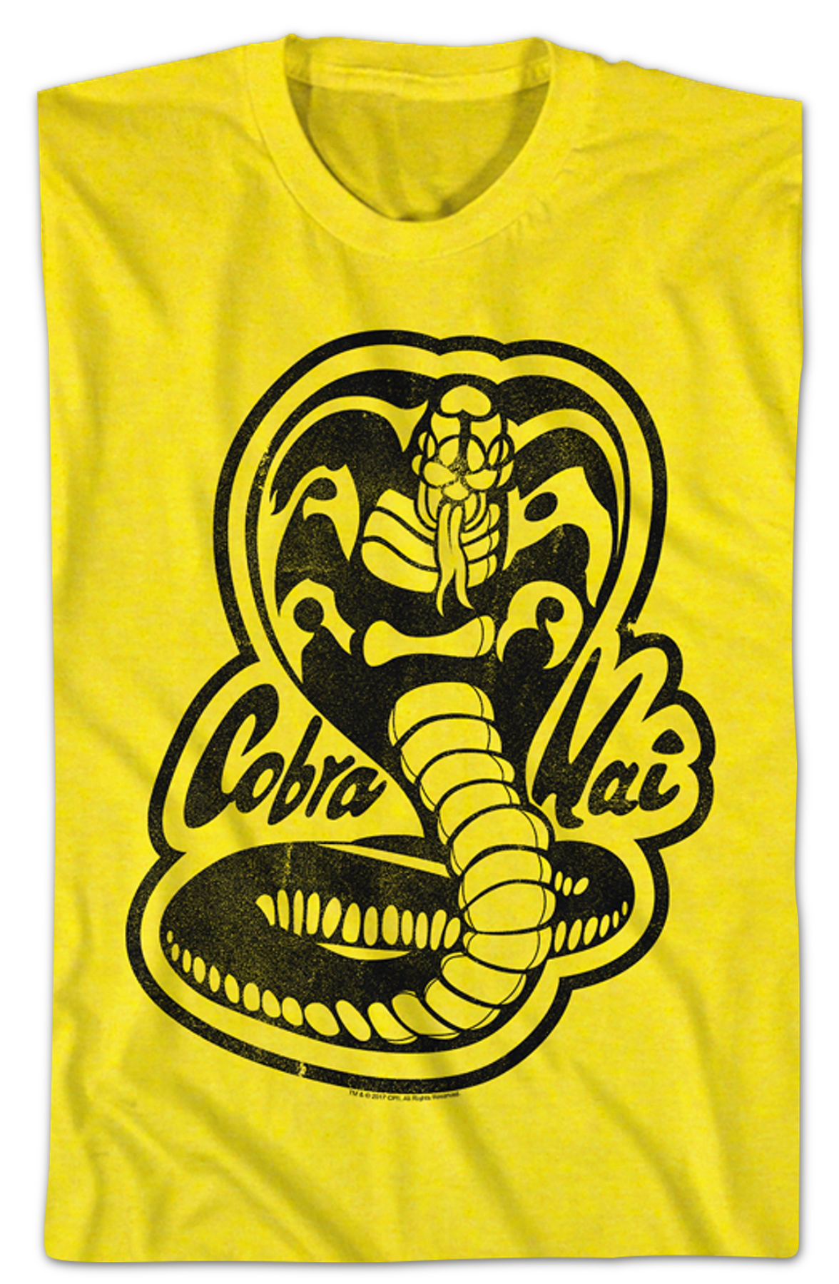 Karate Kid Yellow Cobra Kai Logo T-Shirt
