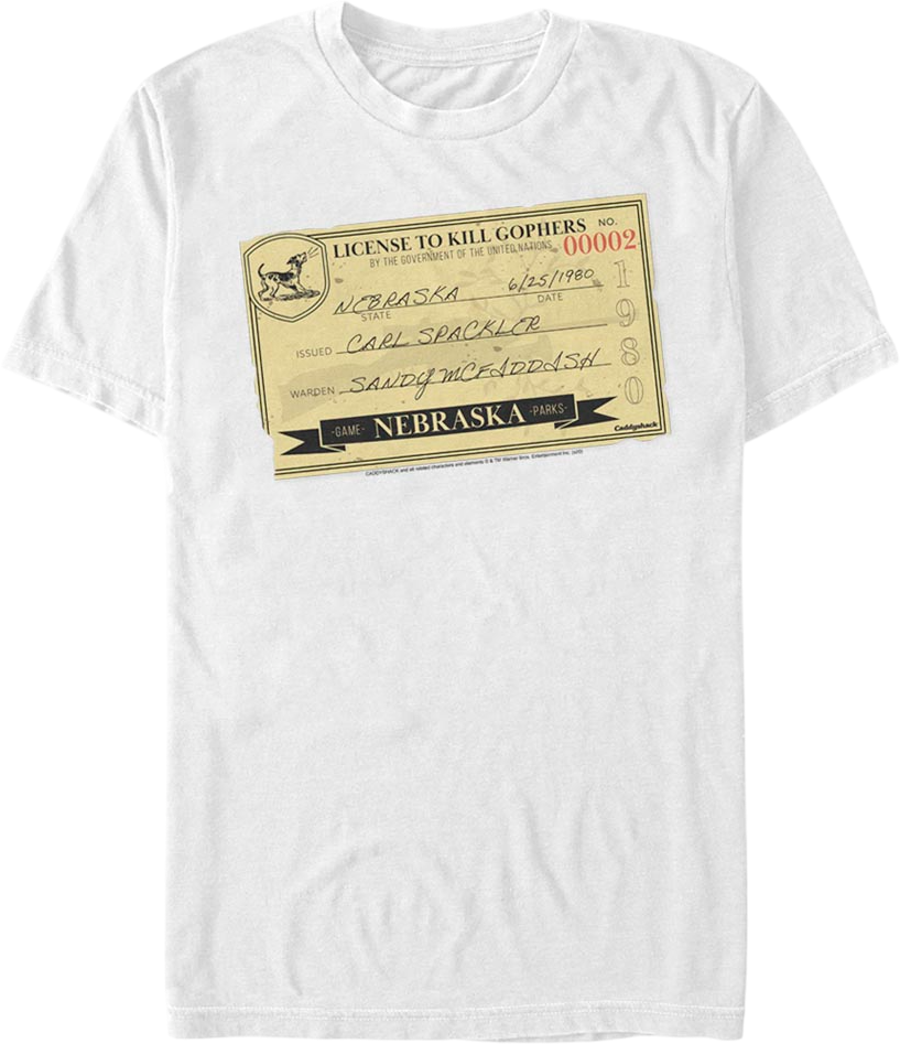 License To Kill Gophers Caddyshack T-Shirt