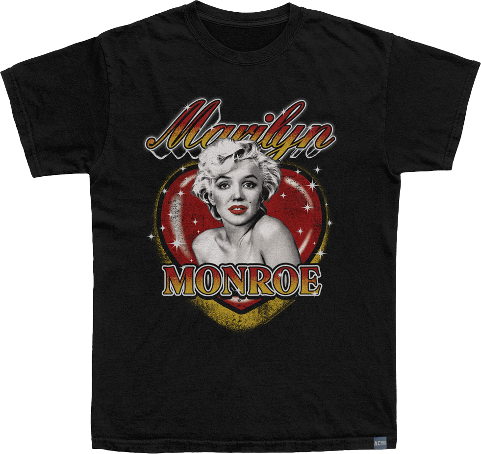 Made In USA Sparkling Heart Marilyn Monroe T-Shirt
