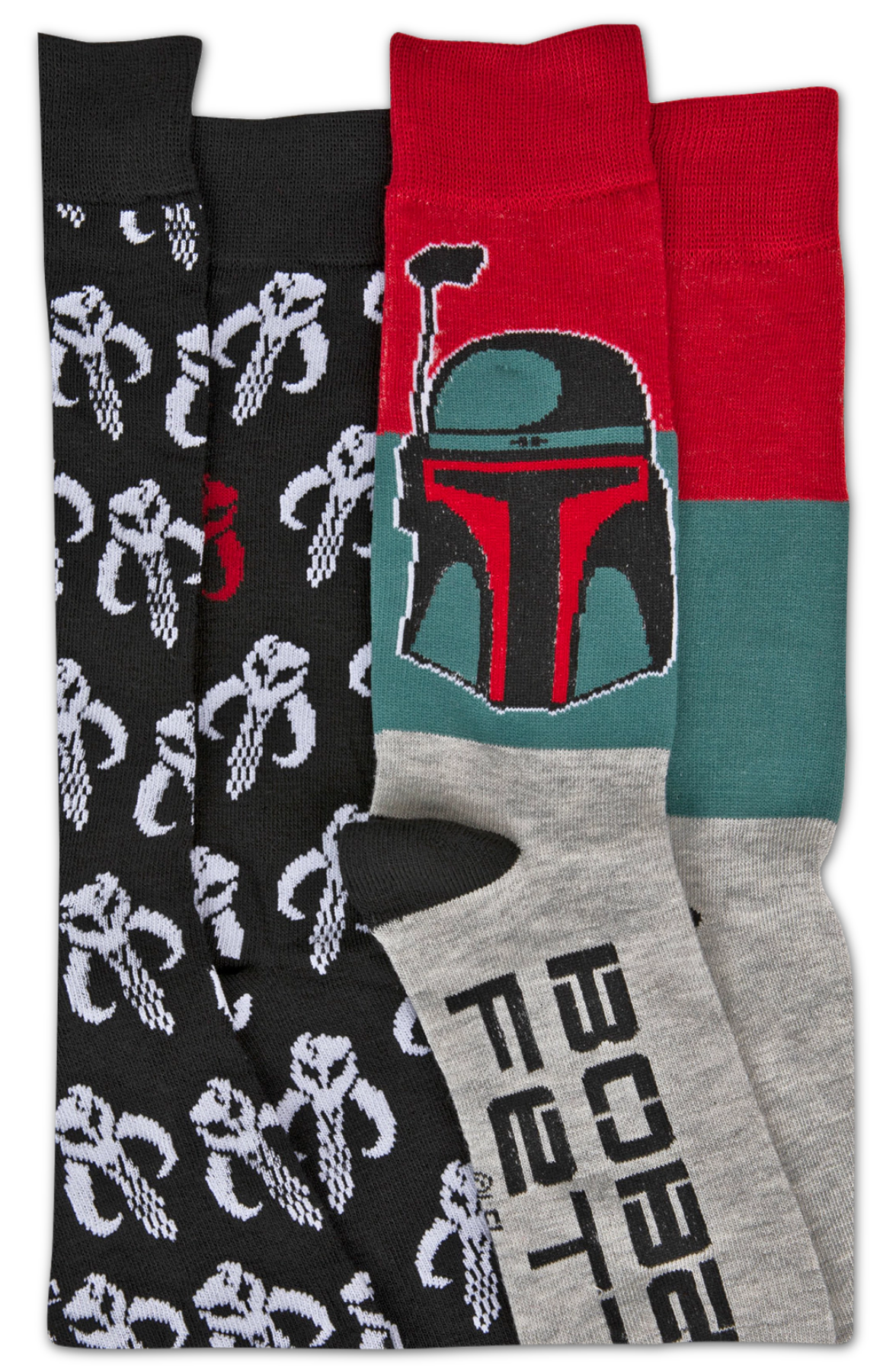 Mandalorian Logo And Boba Fett 2-Pack Star Wars Socks