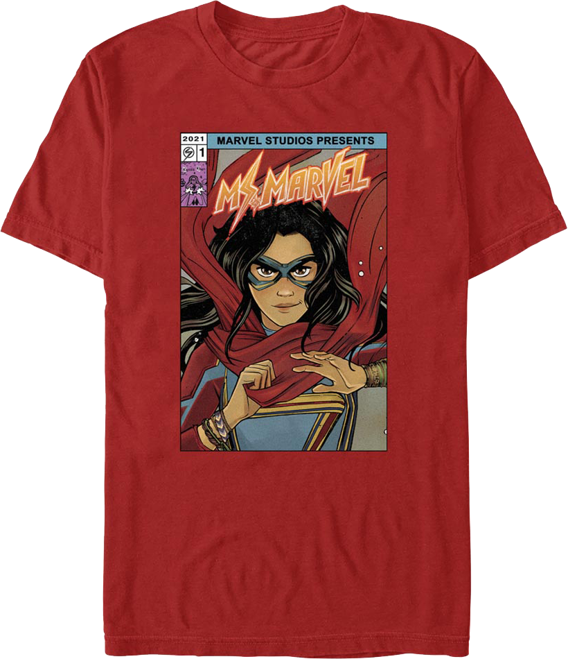 Ms. Marvel Comic Book Cover Marvel Comics T-Shirt