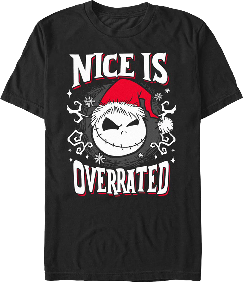 Nice Is Overrated Nightmare Before Christmas T-Shirt