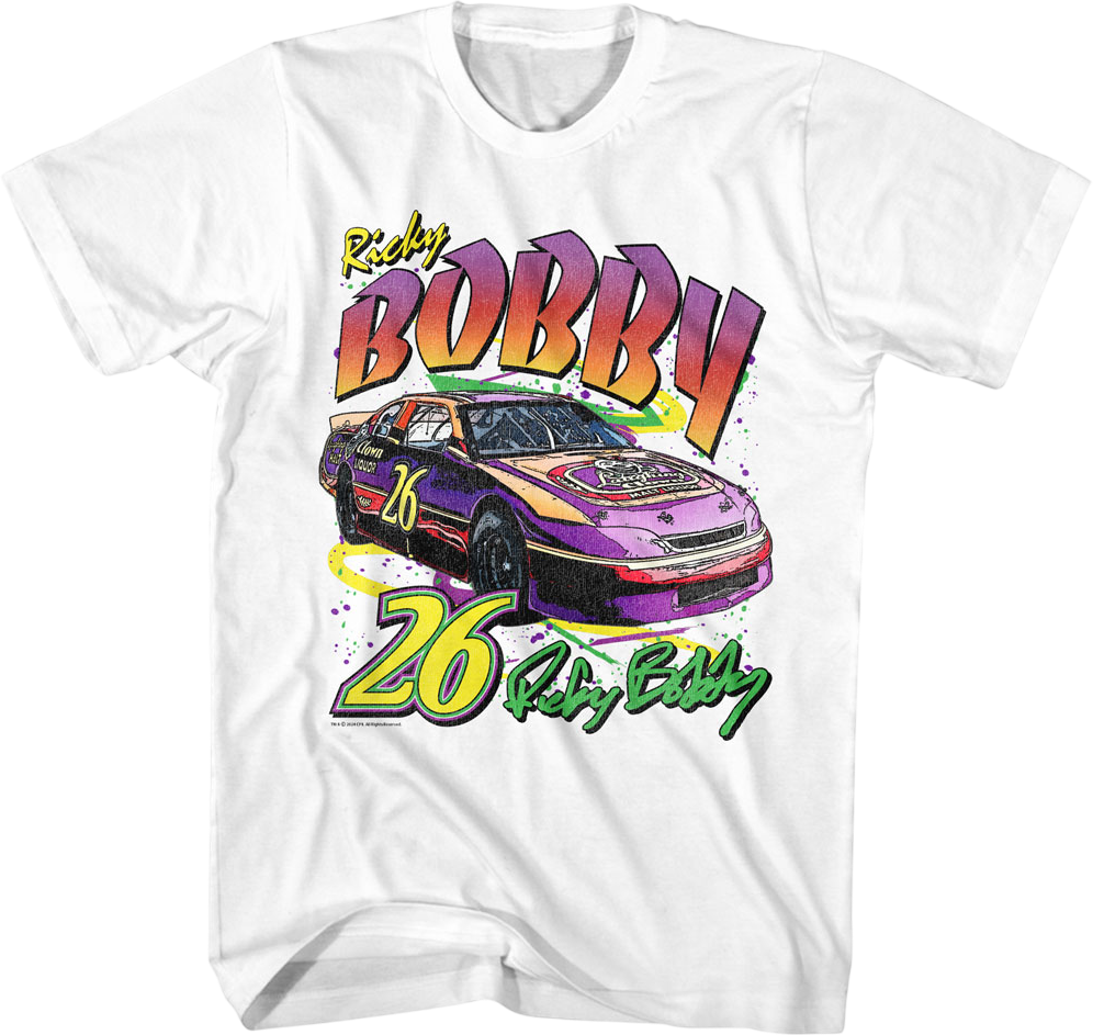Retro Ricky Bobby Autograph Talladega Nights T-Shirt