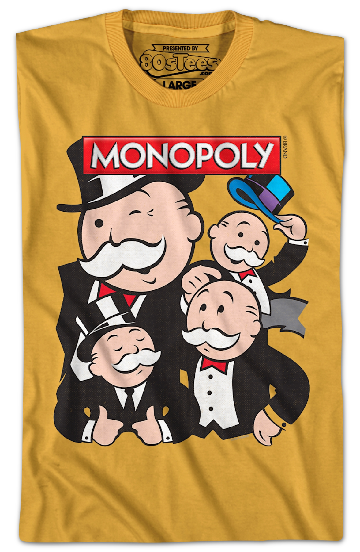 Unofficial Rich Uncle Pennybags Collage Monopoly T-Shirt