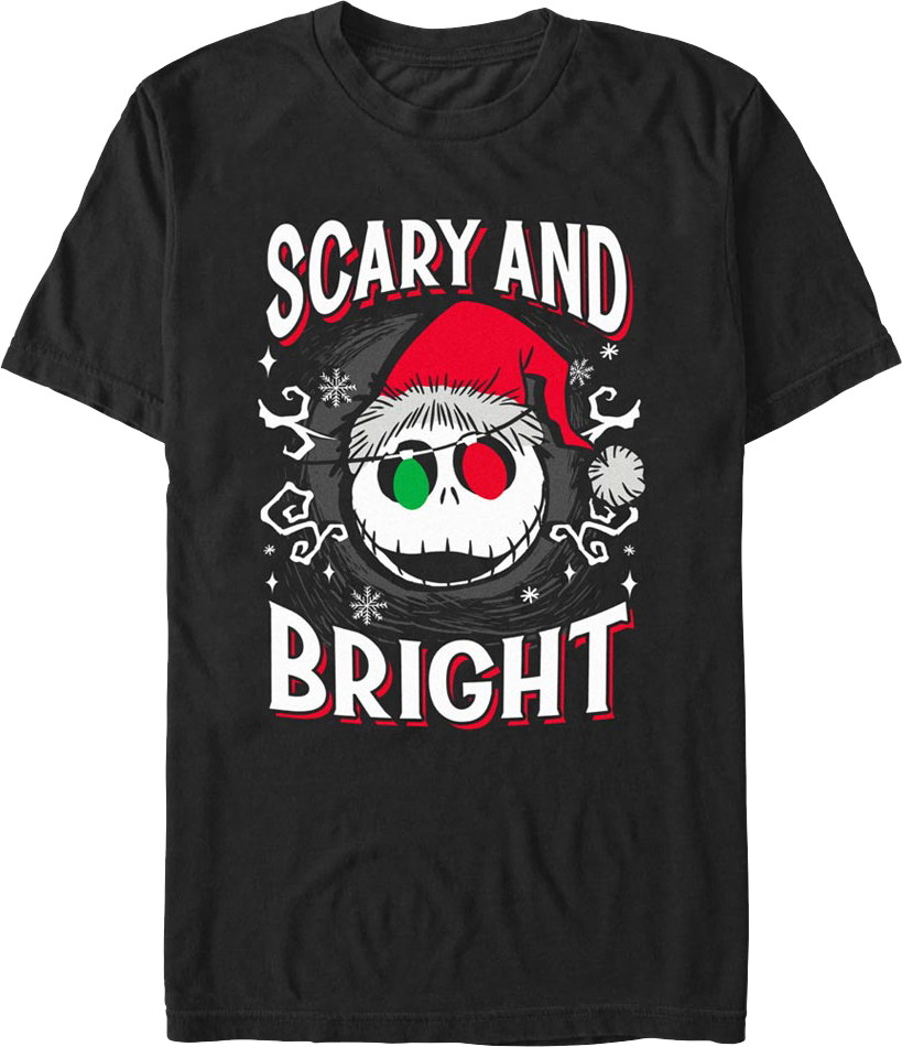 Scary And Bright Nightmare Before Christmas T-Shirt