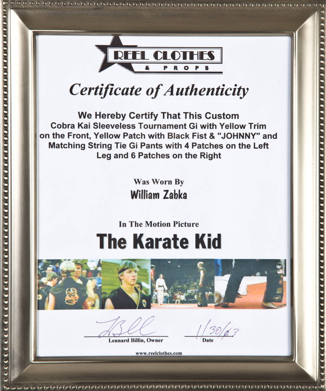 Screen Used Johnny Lawrence Cobra Kai Gi