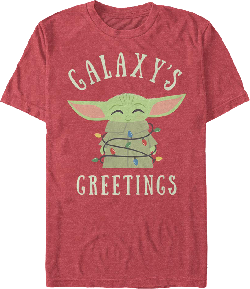 The Mandalorian Child Galaxy's Greetings Star Wars T-Shirt