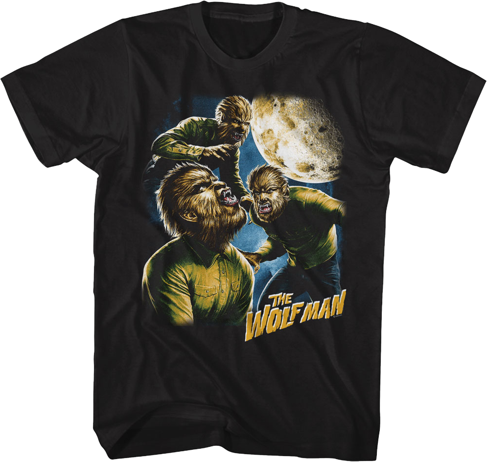 Three Wolf Moon Wolf Man T-Shirt