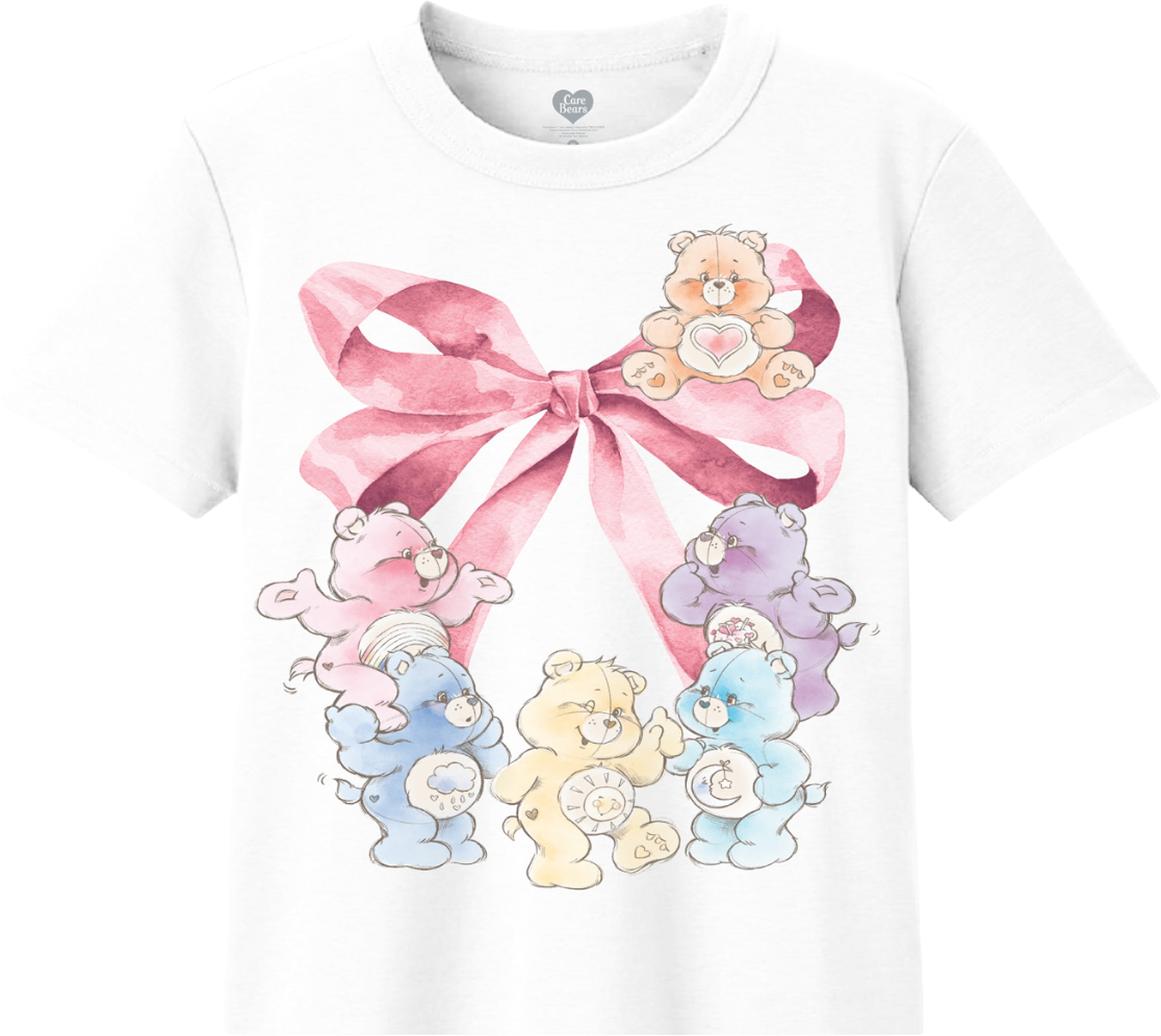 Vintage Bow Care Bears Crop Top