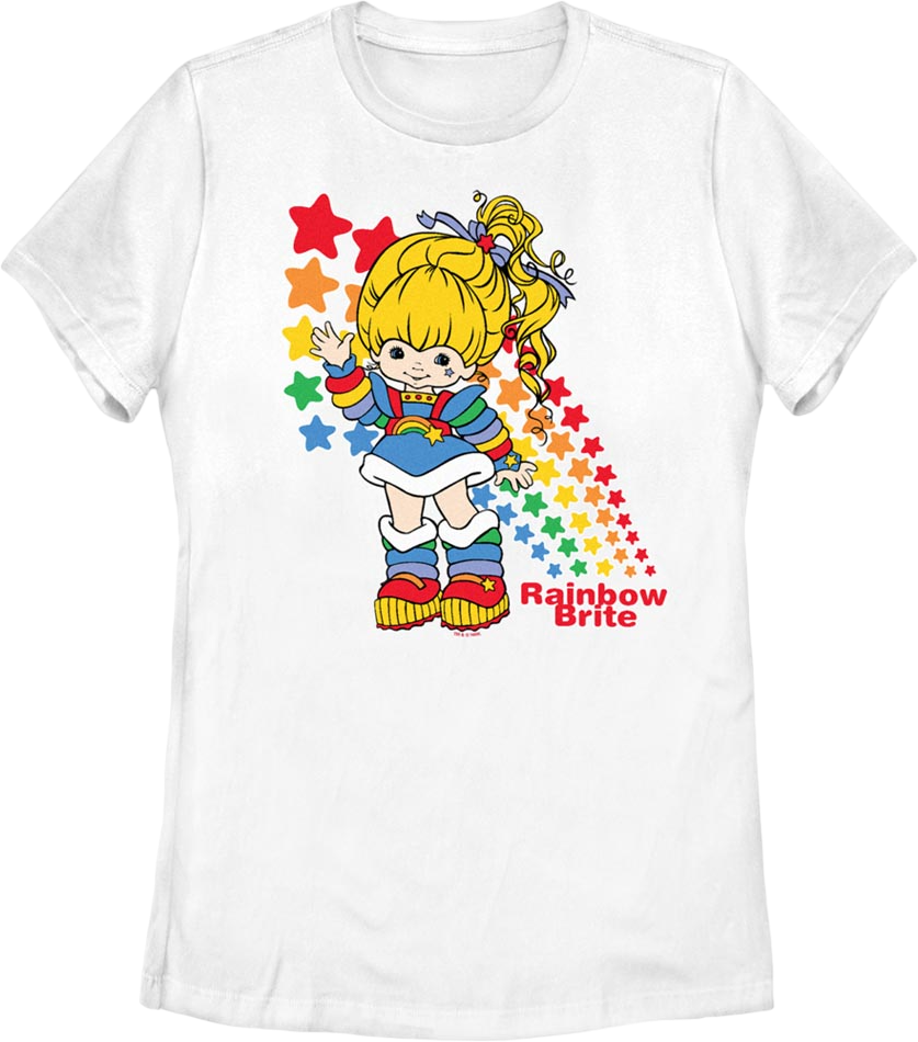 Womens Colorful Stars Rainbow Brite Shirt