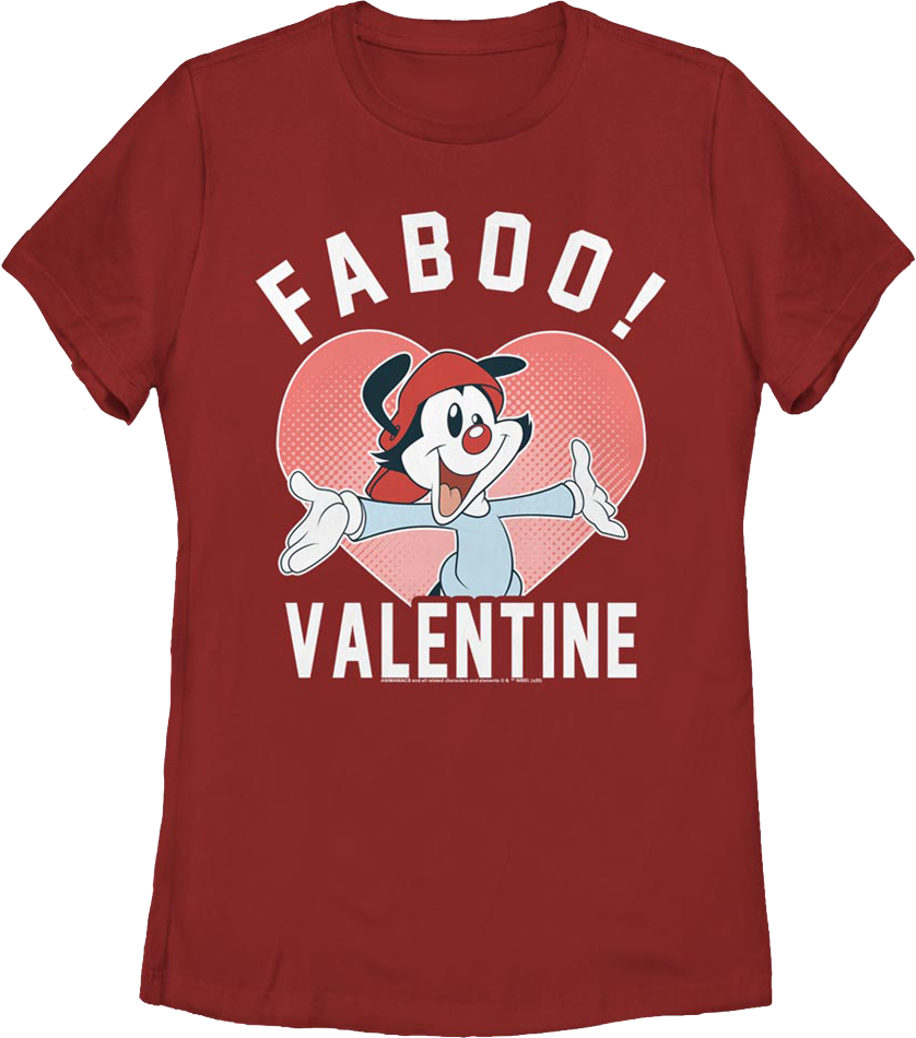 Womens Faboo Valentine Animaniacs Shirt