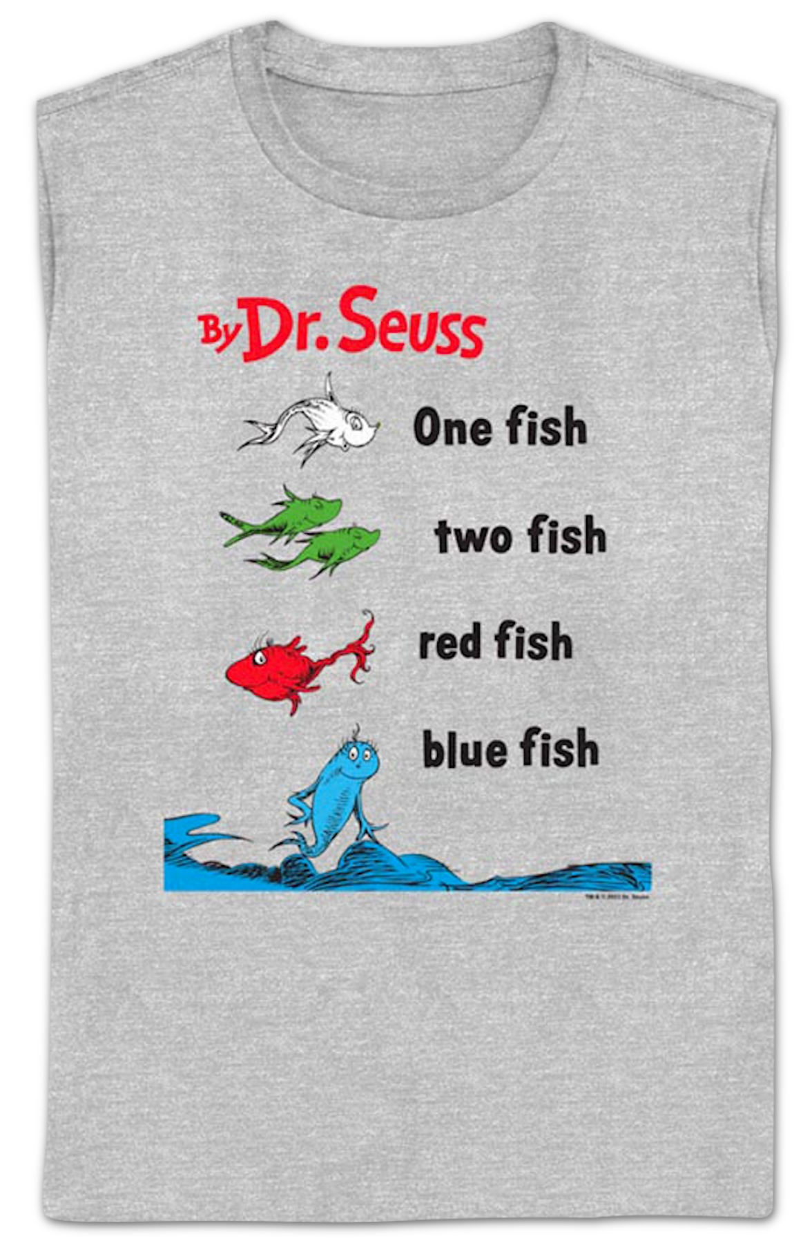 Womens One Fish, Two Fish, Red Fish, Blue Fish Dr. Seuss Shirt