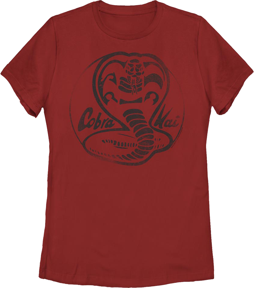 Womens Red Logo Cobra Kai Shirt