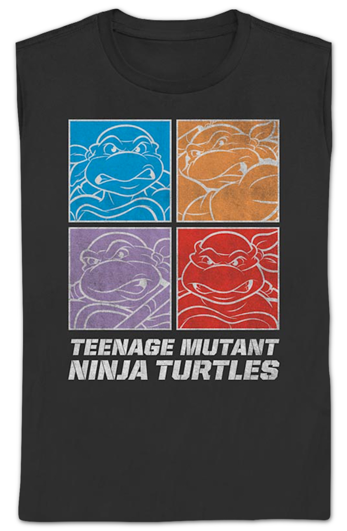 Womens Square Outlines Teenage Mutant Ninja Turtles Shirt