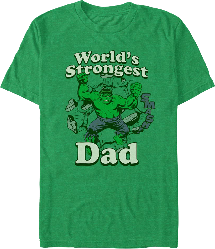 World's Strongest Dad Incredible Hulk Marvel Comics T-Shirt