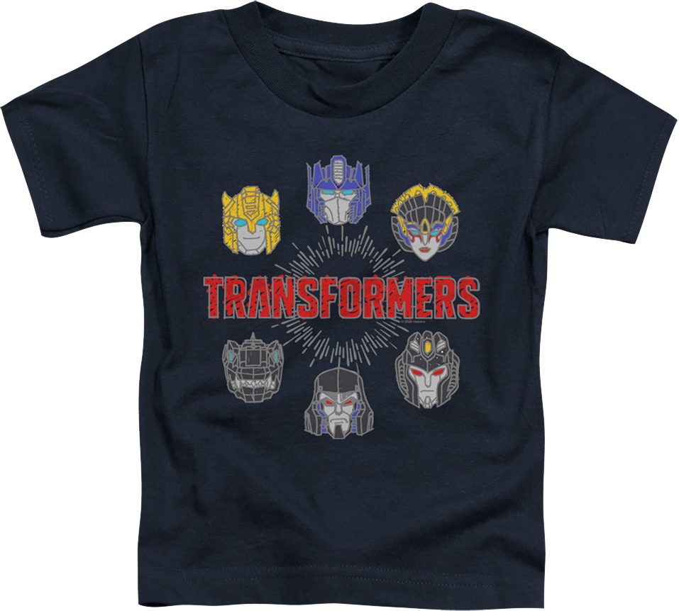 Youth Autobots And Decepticons Head Shots Transformers Shirt