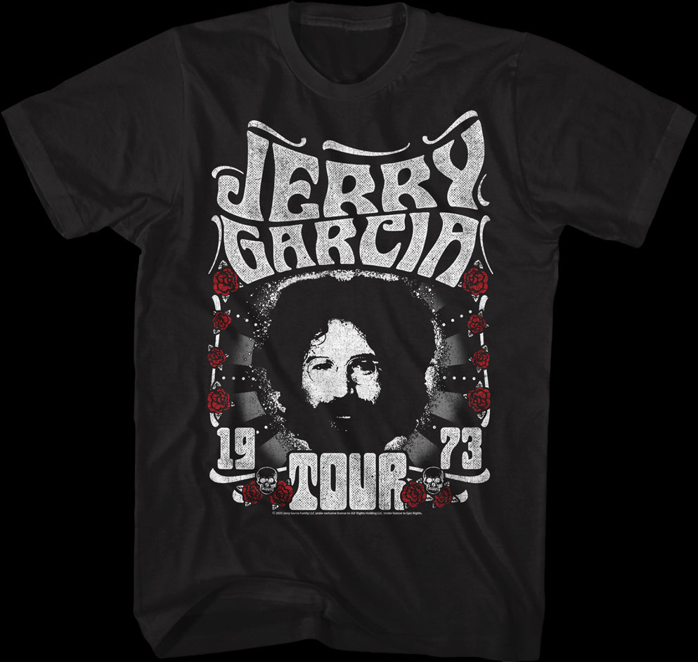 Black 1973 Tour Jerry Garcia T-Shirt