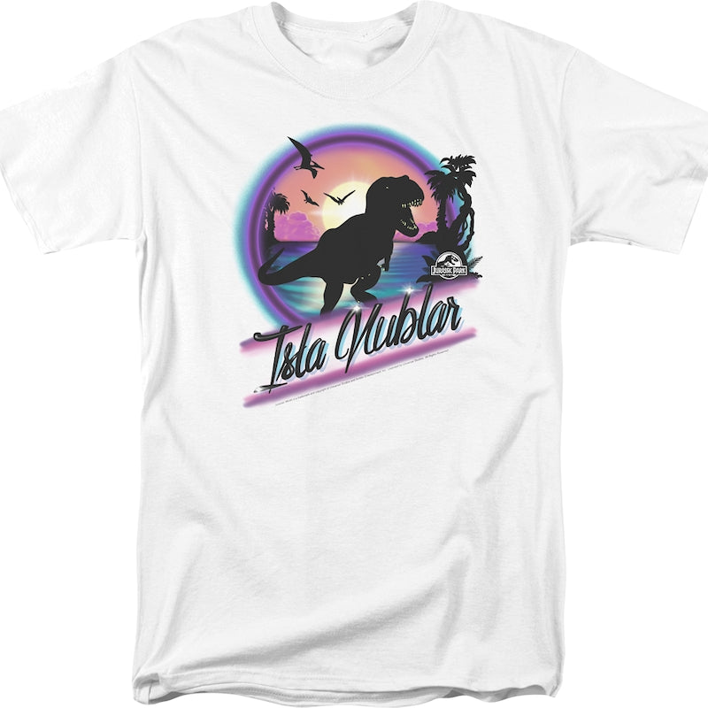 Airbrush Isla Nublar Jurassic Park T-Shirt