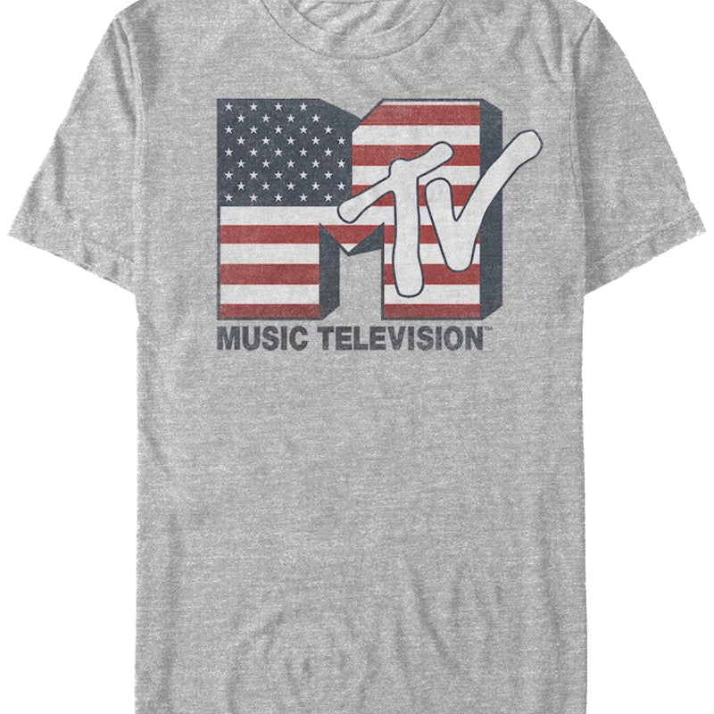 American Flag Logo MTV Shirt