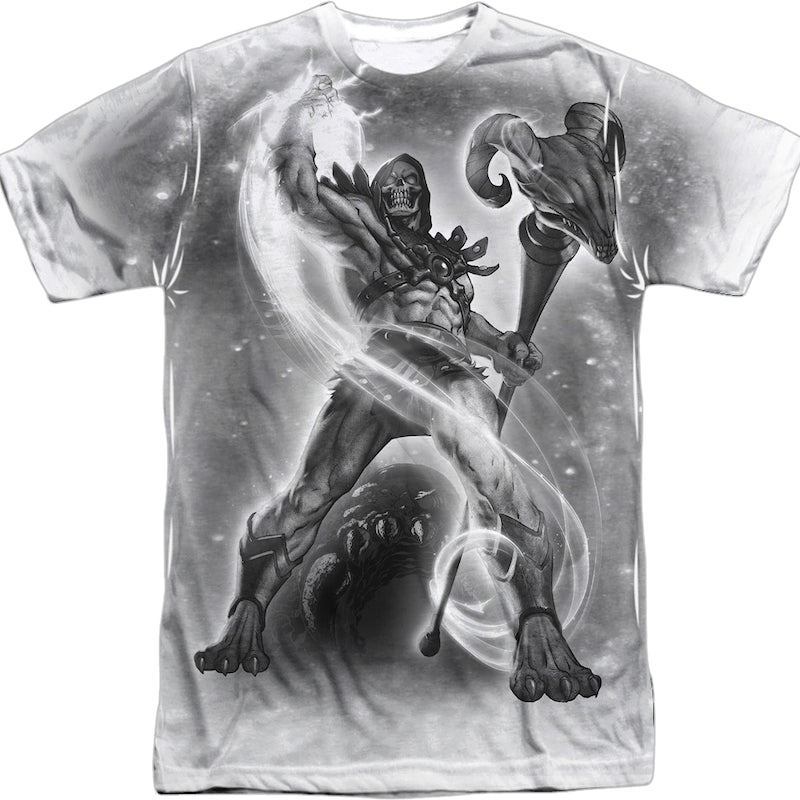 Black and White Skeletor Masters of the Universe T-Shirt
