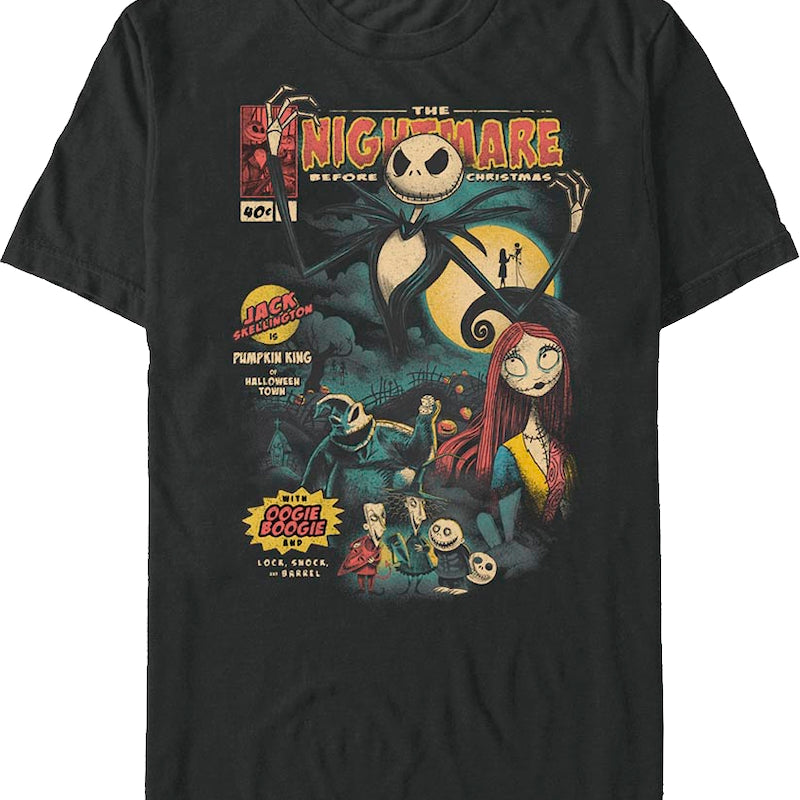 Comic Book Cover Nightmare Before Christmas T-Shirt