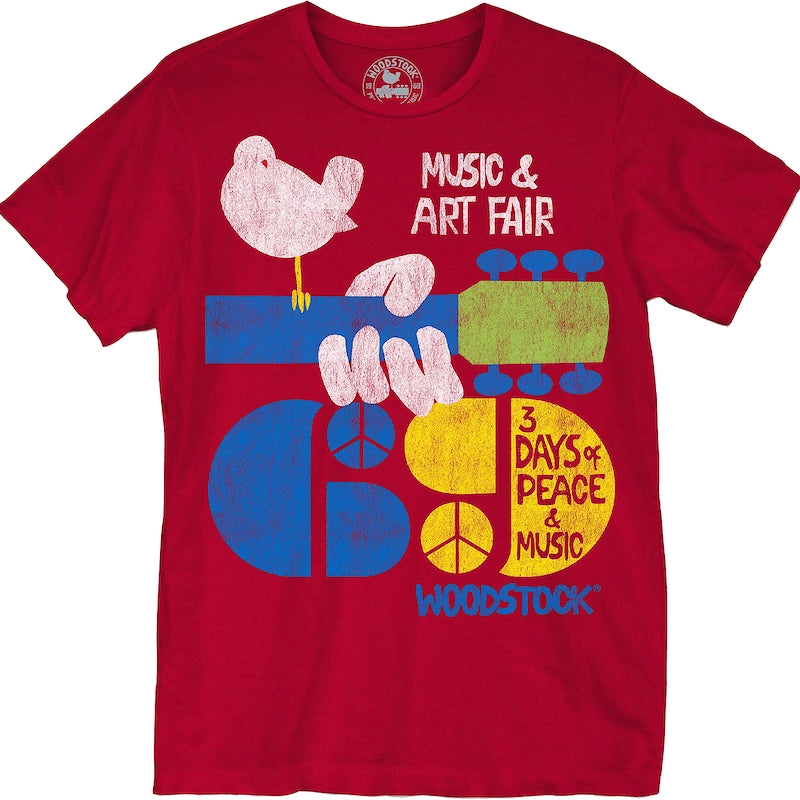 Distressed Poster Woodstock T-Shirt